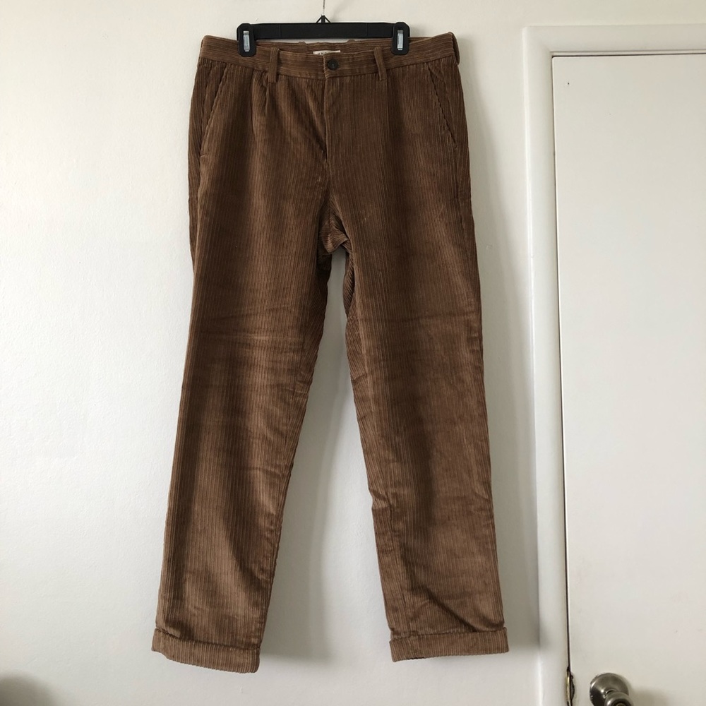 Mango Man Brown Corduroy Trousers 32
